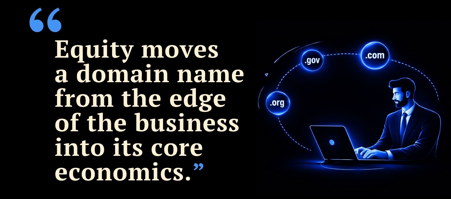 Five Things That Matter When Equity Replaces Cash in Domain Name Investing