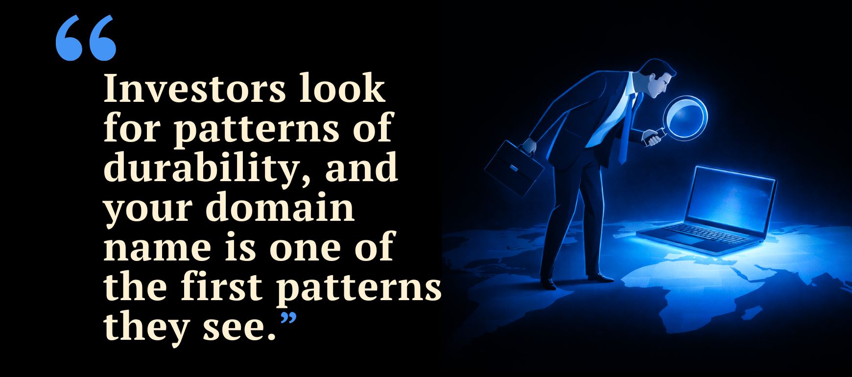 What Your Domain Signals Before You Walk Into the Pitch Room